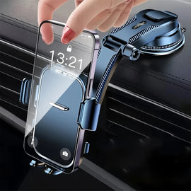 New Car Phone Holder Stand Dashboard Mount 360° Rotatable Gravity Smartphone Holder With Extension Rod Bracket Auto GPS Support